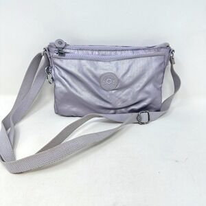 Kipling Mikaela Crossbody Icy Metallic Lilac